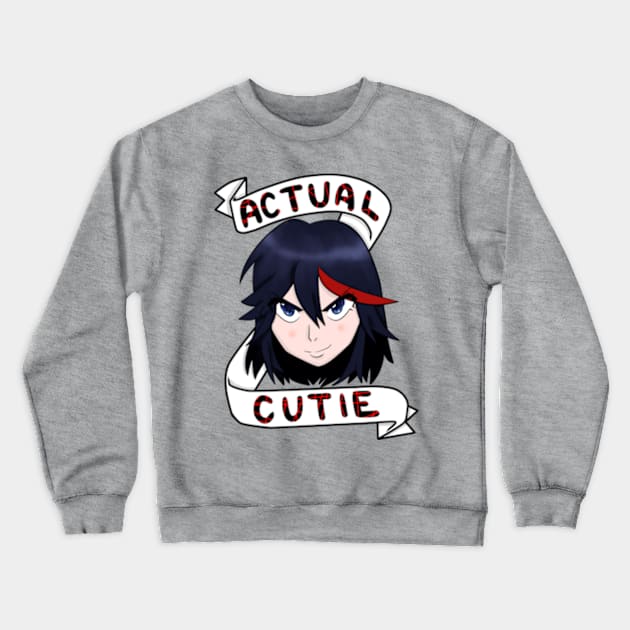 Actual Cutie Crewneck Sweatshirt by jjocd